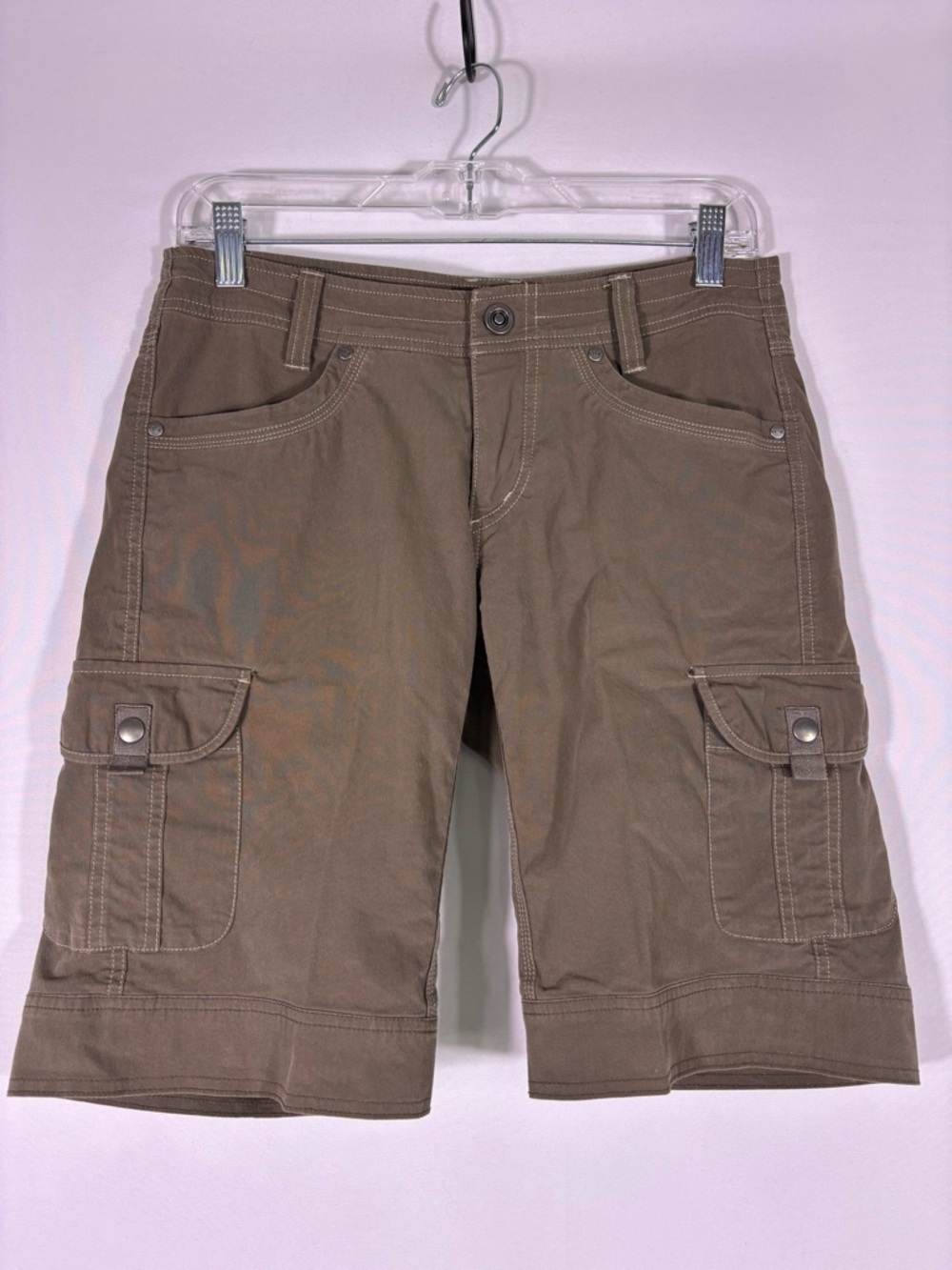 Kuhl Cargo Shorts Womens Brown Hiking Utility Outdoor Stretch Mid Rise Size 6